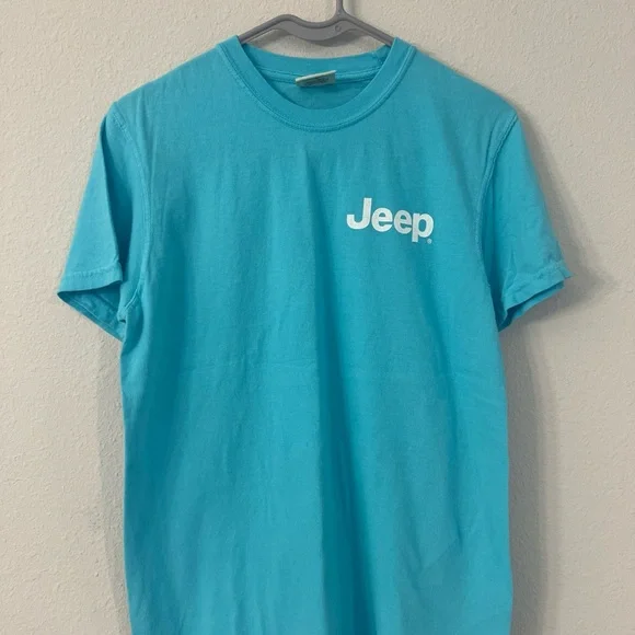 Men’s JEEP Teal Blue T Shirt, Sz Small, new without tags! - Picture 2 of 3